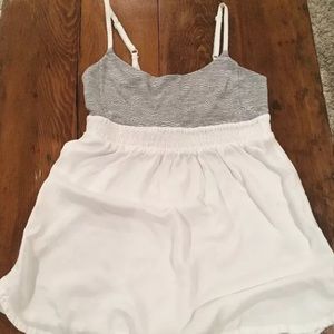 Lululemon  light Gray Striped tank top loose fit 6